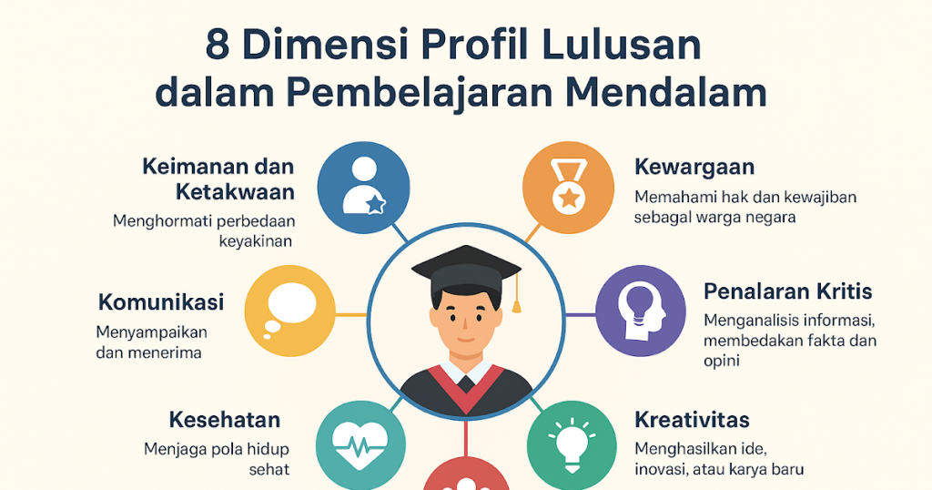 8 dimensi profil lulusan dalam pembelajaran mendalam
